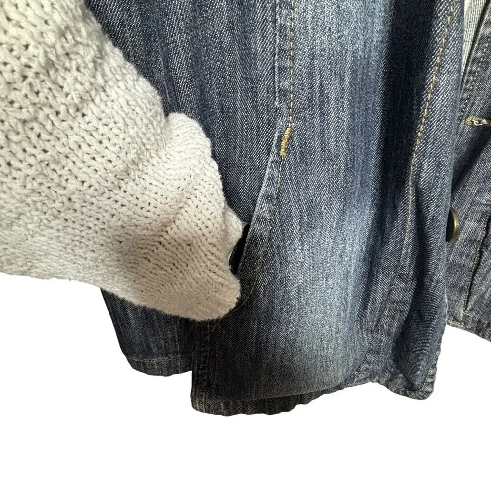 Mens XXL Surco Blue denim long sleeve Jacket Embroidered Eagle